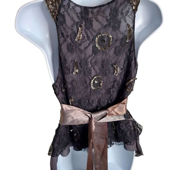 Yaya Layered Lace Beaded & Silk Sash - Picture 4 of 5